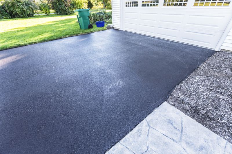Blacktop Driveway with Clear Lines